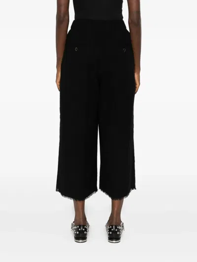 Uma Wang Wool Blend Bermuda Shorts Featuring Pockets In Black