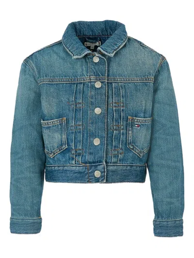 Tommy Hilfiger Junior Button-fastening Denim Jacket In Blue