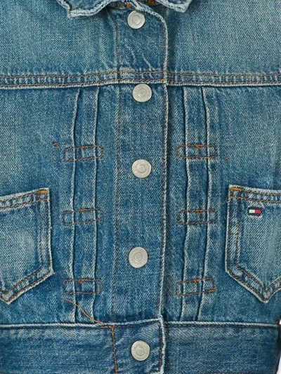 Tommy Hilfiger Junior Button-fastening Denim Jacket In Blue