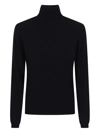 Allude Roll-neck Sweater In Black