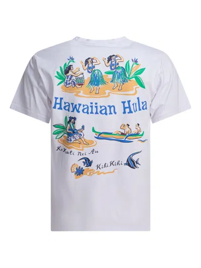 Sun Surf Logo-printed Crewneck T-shirt In White