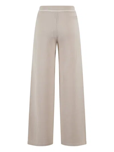 Eleventy Wide-leg Wool Jogger Pants In Neutral