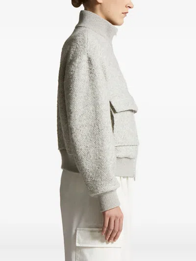 人字斜纹图案飞行员夹克