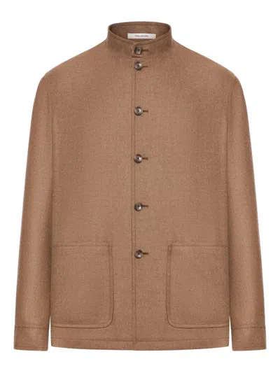 Tagliatore Wool Jacket In Brown
