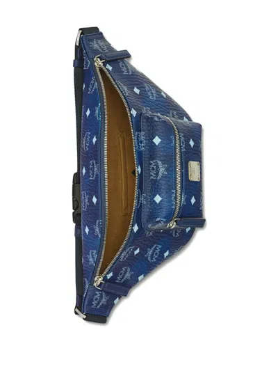 Mcm Belt Bags With Adjustable Strap And Front Pocket In Blue