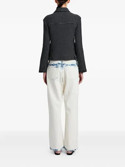 Proenza Schouler White Label Dot-pattern Pocket Jacket In Black