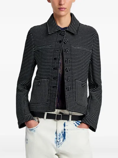 Proenza Schouler White Label Dot-pattern Pocket Jacket In Black