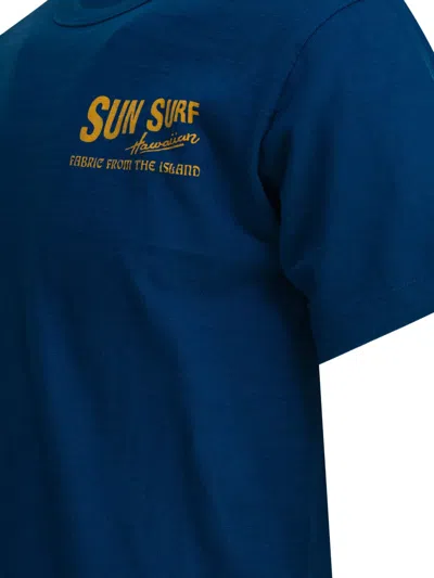 Sun Surf Blue Coton T-shirt In Blue