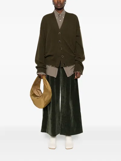 Uma Wang Loose-fitting Cashmere Cardigan With Front Buttons In Brown