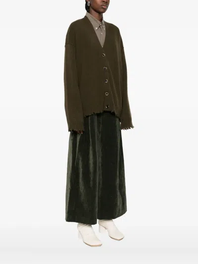 Uma Wang Loose-fitting Cashmere Cardigan With Front Buttons In Brown