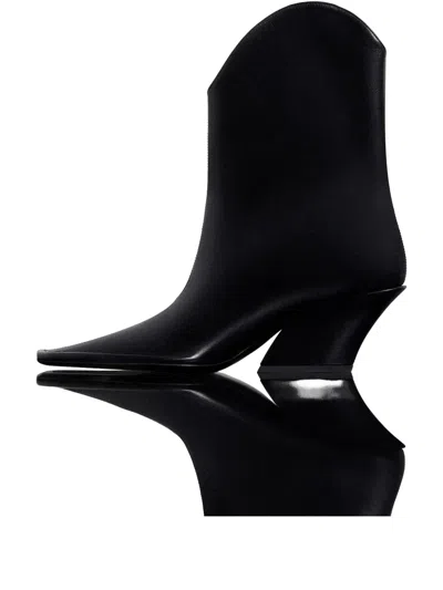 Mugler 65mm Square-toe Sculpted-heel Boots In Multi