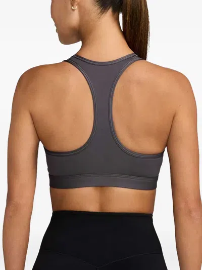 Nike Dri-fit Swoosh Women's High-support Non-padded Adjustable Sports Bra In Black