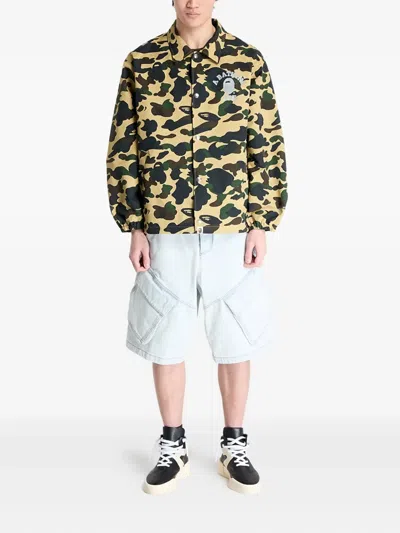 A Bathing Ape Logo-print Camouflage-pattern Jacket In Multi