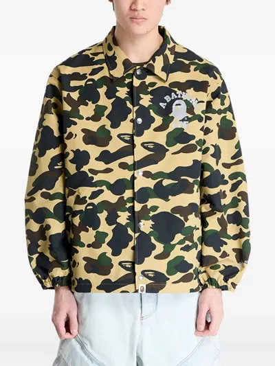 A Bathing Ape Logo-print Camouflage-pattern Jacket In Multi