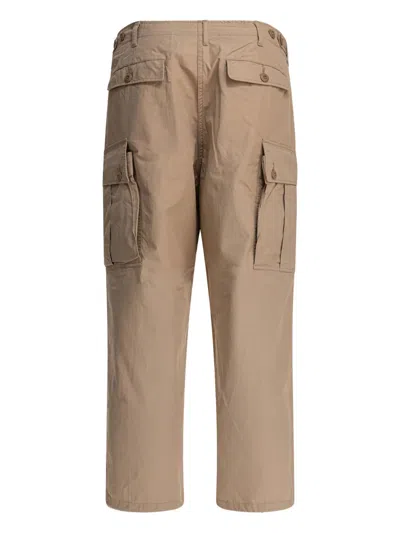 Beams Plus Cotton Beige Trousers In Brown