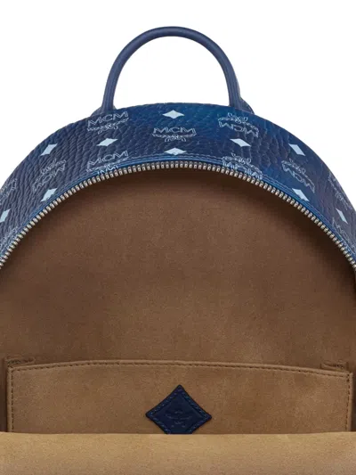 Mcm Stark Side Studs Backpack In Blue