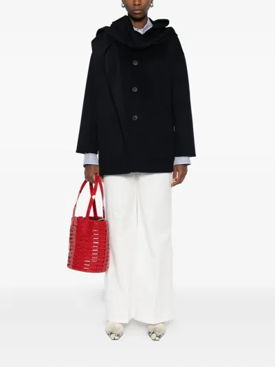 The Dynamis Studio Button-fastening Wool Jacket In Black