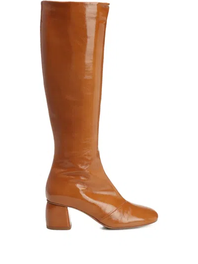 Forte Forte Knee-high Block-heel Boots In Brown