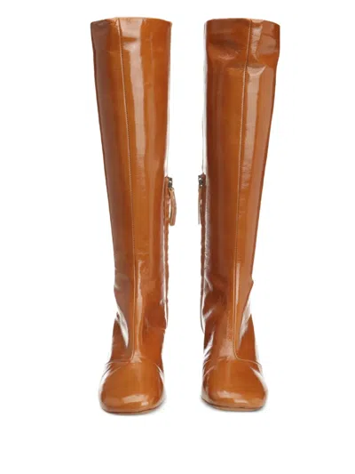 Forte Forte Knee-high Block-heel Boots In Brown