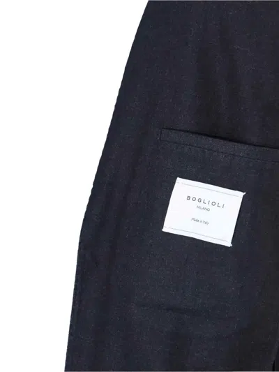 Boglioli Two-button Patch-pocket Blazer In Gray