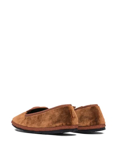 Sentier Velvet Loafers In Brown