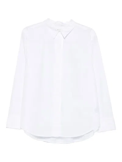 Marc O'polo Long-sleeve Collared Shirt In White