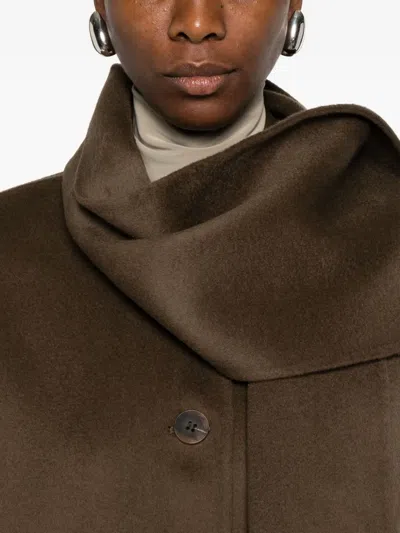 The Dynamis Studio High-neck Wool Coat In Multi