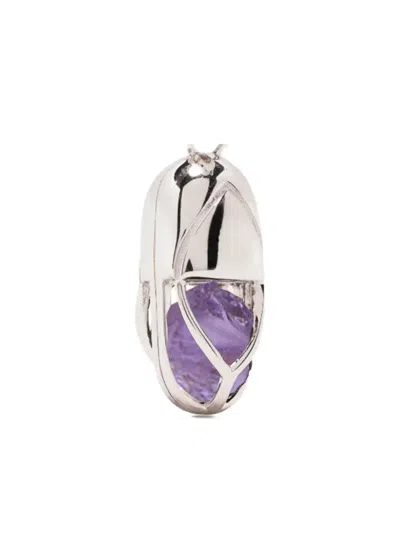 Capsule Eleven Capsule Amethyst Drop Earring In Silver