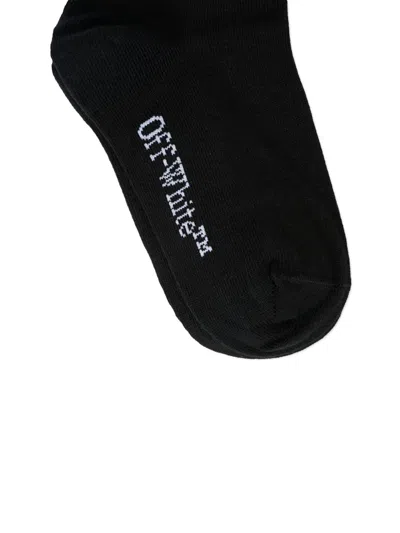 LOGO细节罗纹针织袜