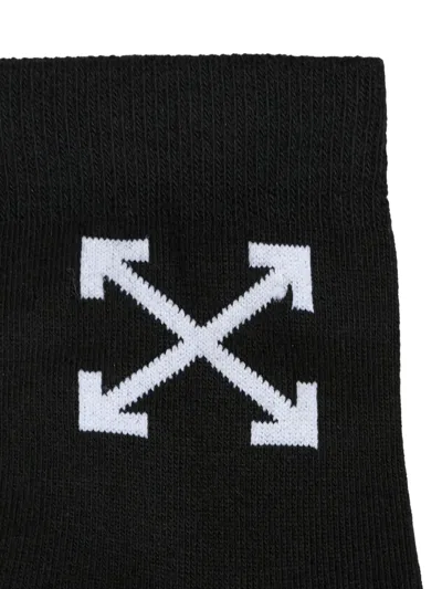 LOGO细节罗纹针织袜