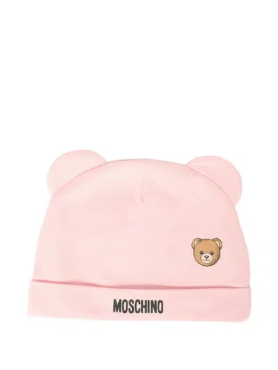 Moschino Bear-logo Hat Bib Set In Multi
