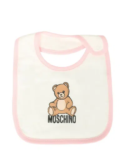 Moschino Bear-logo Hat Bib Set In Multi