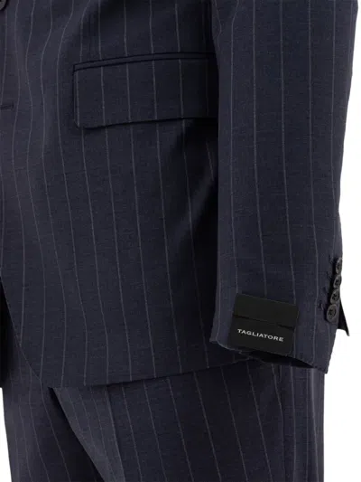 Tagliatore Single-breasted Tailored Suit In Black