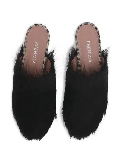 Premiata Polka-dot Pattern Mules In Black