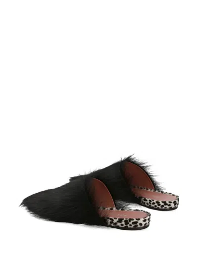 Premiata Polka-dot Pattern Mules In Black