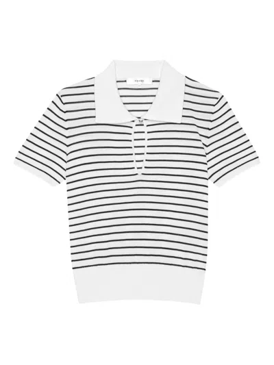 条纹钥匙孔POLO衫