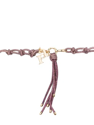 Rosantica Hello Lumem Knotted-tassel Bag Strap In Pink