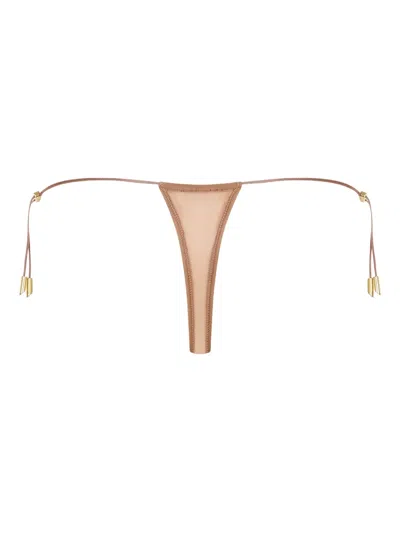 Maison Close Mini Thong In Brown