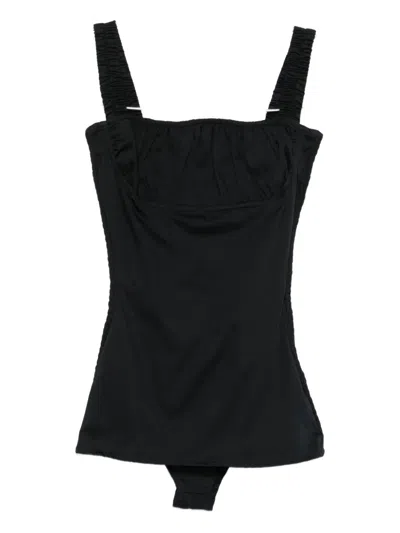 Gimaguas Square-neck Bodysuit In Black