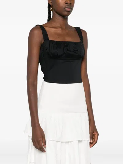 Gimaguas Square-neck Bodysuit In Black