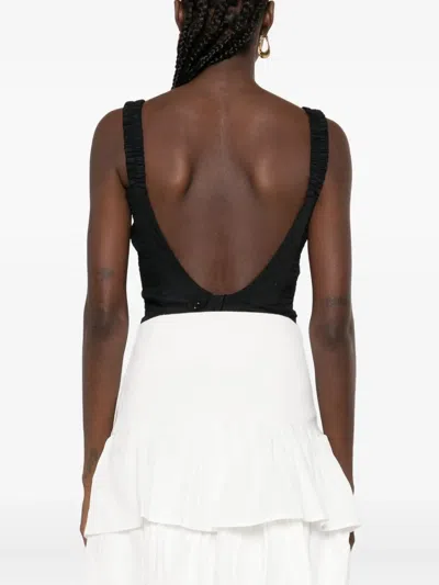 Gimaguas Square-neck Bodysuit In Black