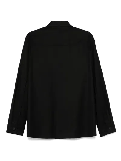 Canali Long-sleeved Casual Jacket In Black