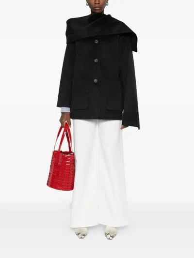 The Dynamis Studio Button-fastening Wool Jacket In Black