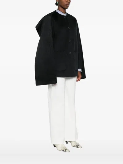 The Dynamis Studio Button-fastening Wool Jacket In Black