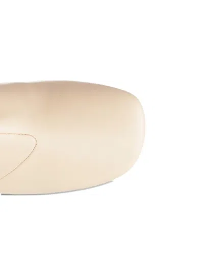 Forte Forte Leather Wood-heel Boots In Neutral