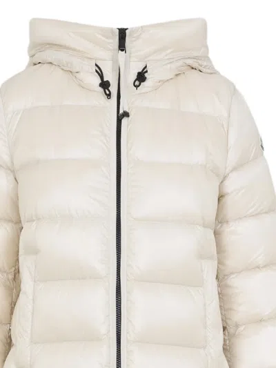 Moncler Suyenne Hooded Mid-length Down Jacket Clothing In White