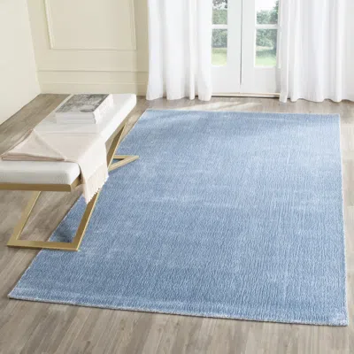 Safavieh Mirage Hand Made Area Rug, Dream Blue Solid / Tonal Style Non-shedding In Blue