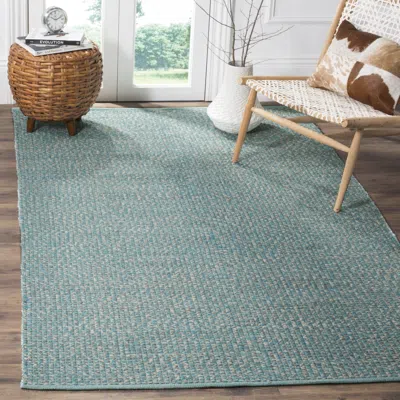 Safavieh Montauk Hand Made Area Rug, Turquoise / Multi Contemporary Style Non-shedding In Green