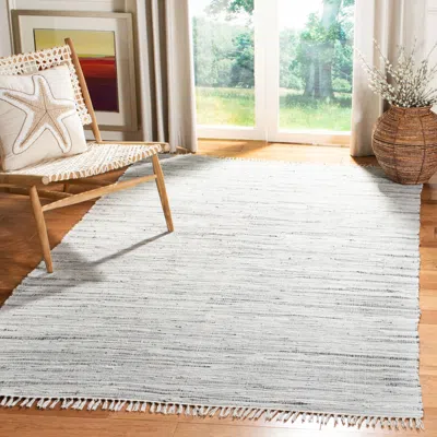Safavieh Rag Rug Hand Made Area Rug, Grey Bohemian Style Non-shedding In Neutral