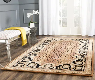 Safavieh Naples Hand Made Area Rug, Black / Gold Traditional Style Non-shedding In Brown